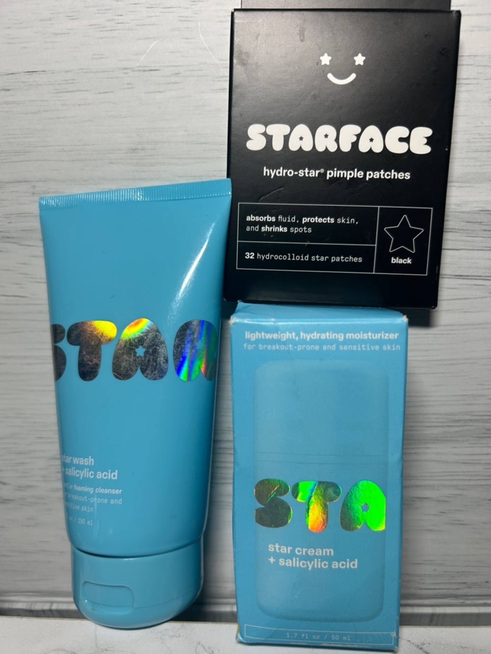 Starface Acne Trio Bundle Wash, Cleanser and Pimple Patches